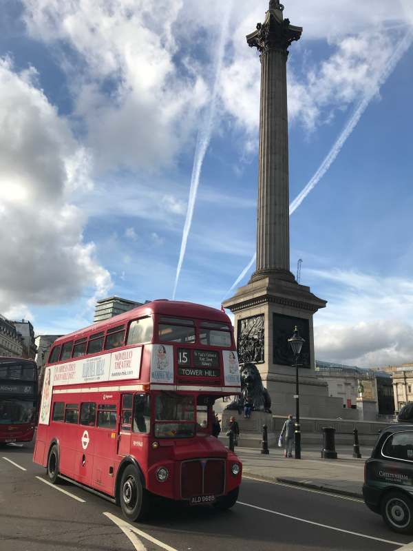 Routemaster: Negotiating Trafalgar Square.