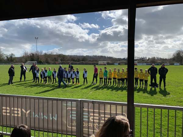 We Won the Cup: The teams line up.