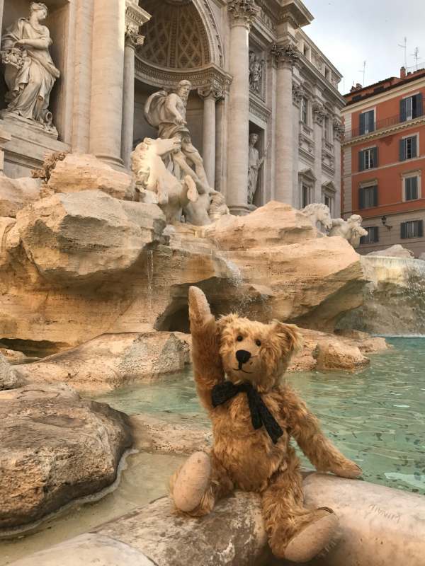 April in Paris: One coin in the fountain. Fontana Di Trevi, Rome.