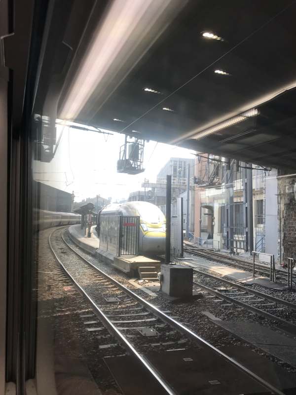 April in Paris: Approaching Gare du Nord.