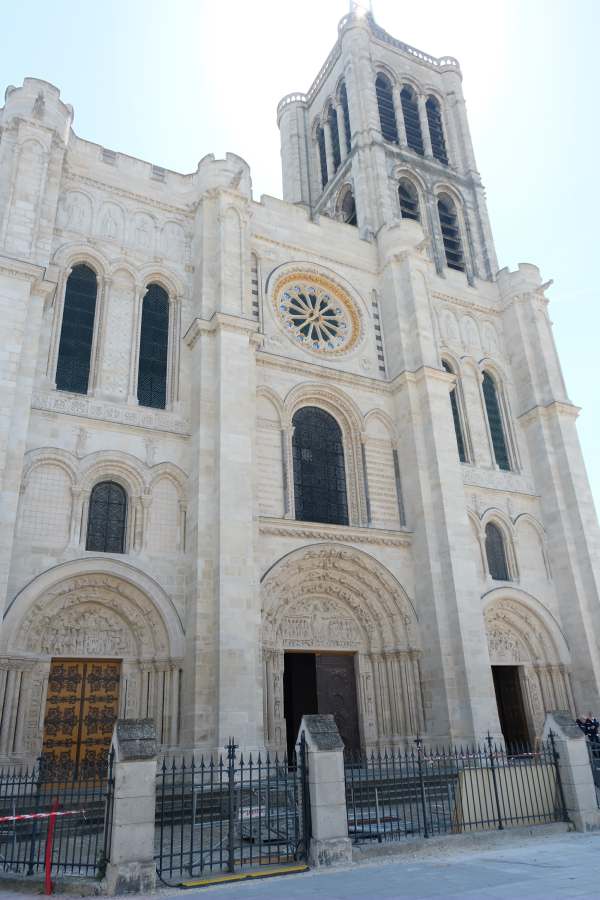 April in Paris: Exterior of the Basilica of Saint-Denis.