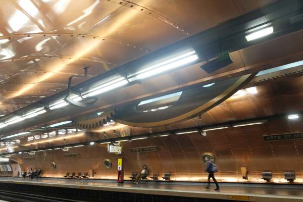 April in Paris: Arts et Métiers Metro Station..