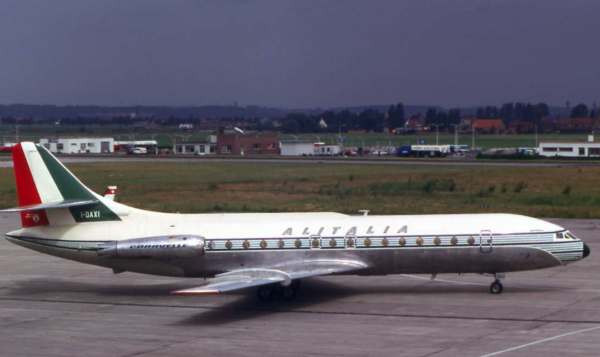 Sud Aviation SE210 Caravelle. The first airliner to have engines placed on the rear fuselage.