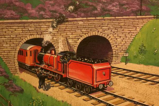 Trying to push him out with James, the Red Engine.