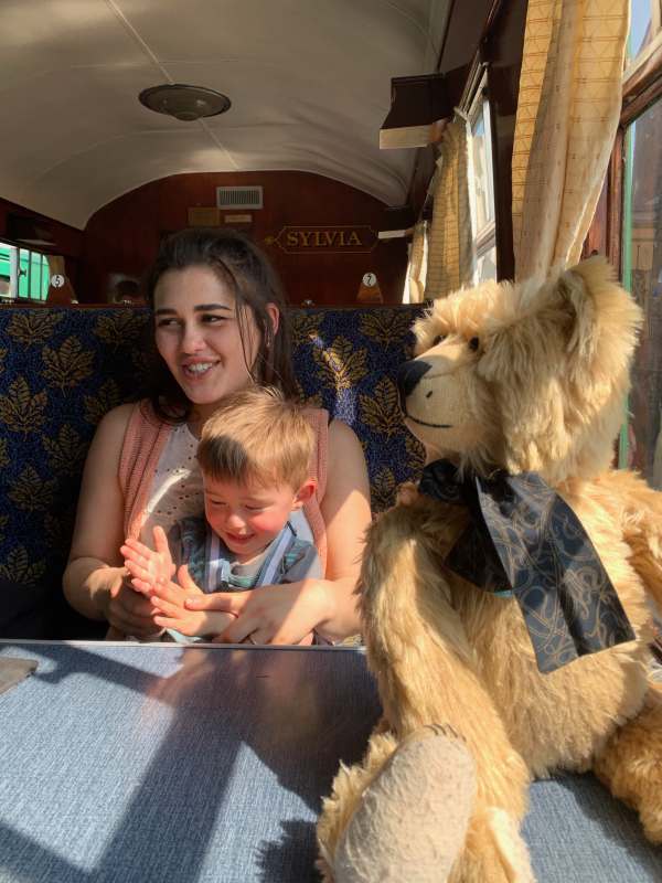 Jasmine, Little Jay and me going for a train ride with Thomas.