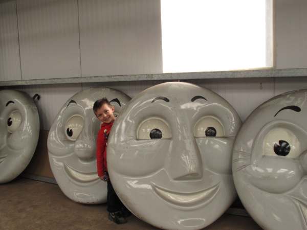 Sonny, in 2012, with the "faces" in storage the rest of the year!