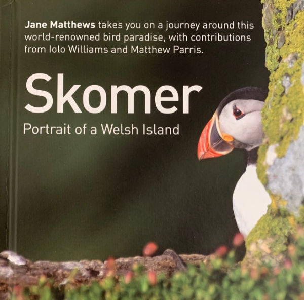 The front cover of a book on Skomer.