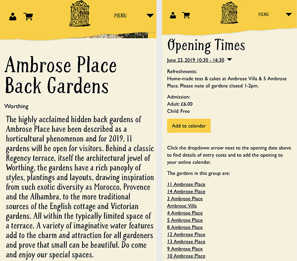 Worthing Gardens - Ambrose Place Back Gardens Open Day Website.