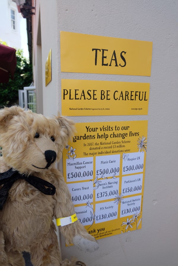 Bertie at the entrance to the Tea Garden.