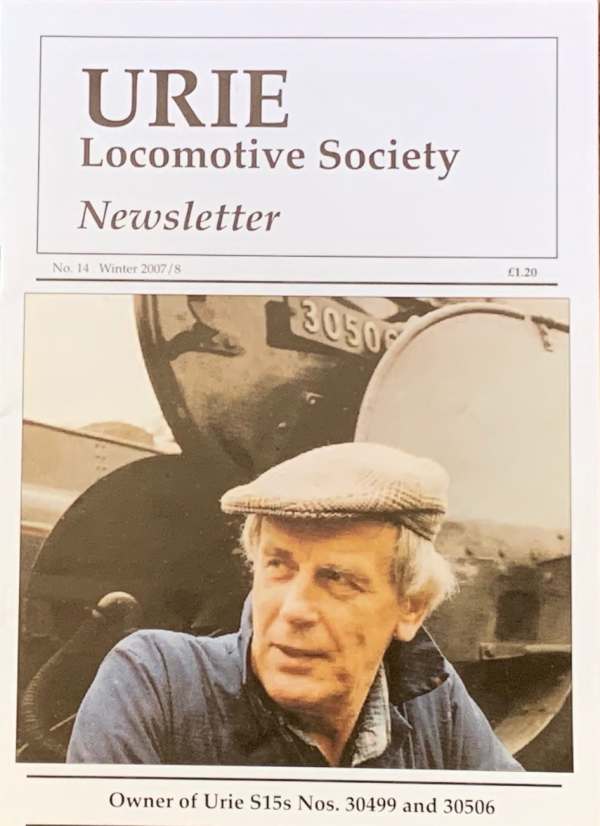 The newsletter that covered Tony' obituary. Pictured in front of 30506, his locomotive.