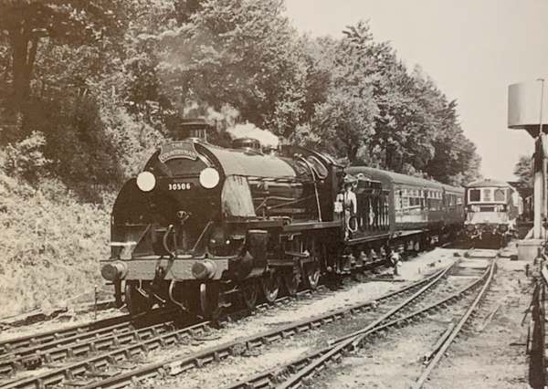 30506 finally in action, restored on the Watercress Line.