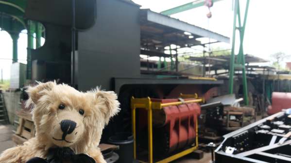 30499 awaiting restoration. Bertie is standing in front.