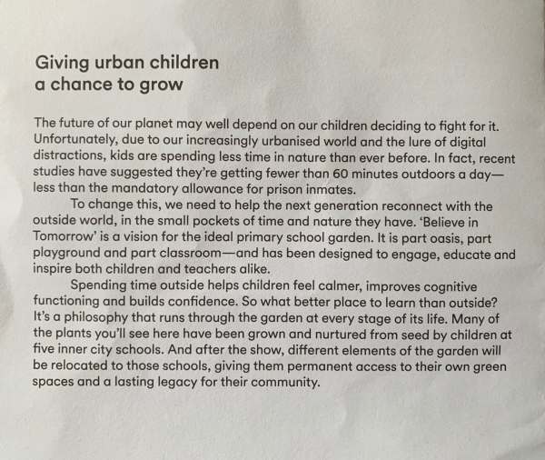Poster: Giving Urban Children a chance to grow.