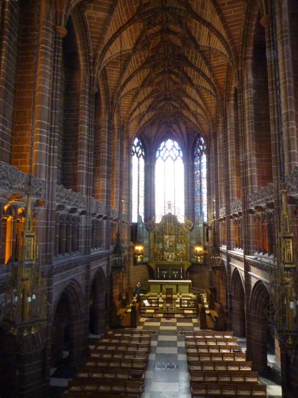 Inside Liverpool Cathedral.