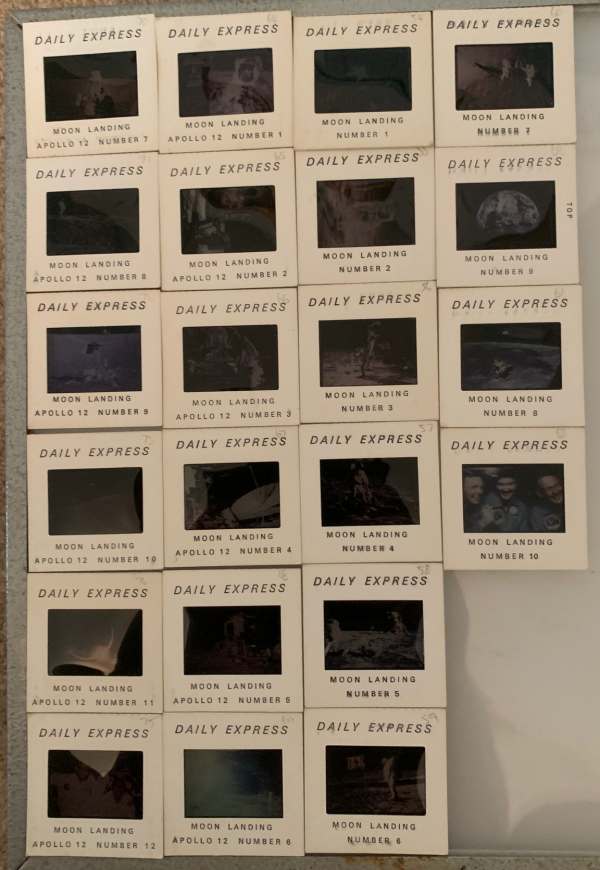 Daily Express Slides of the Moon Landing.
