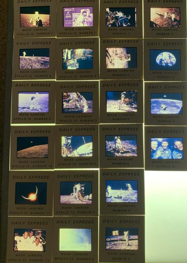 Daily Express Slides of the Moon Landing.