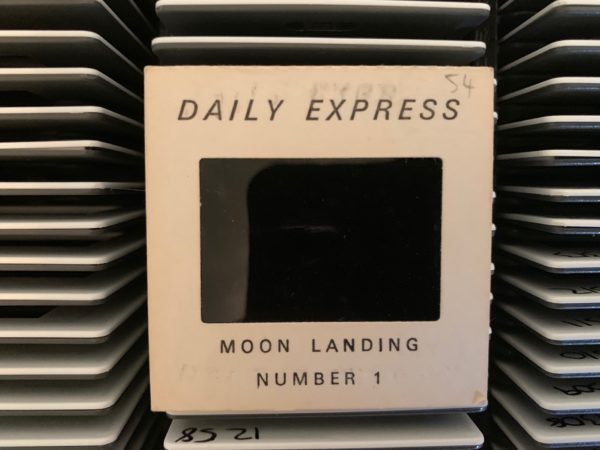 Daily Express Slide Number 1 of the Moon Landing.