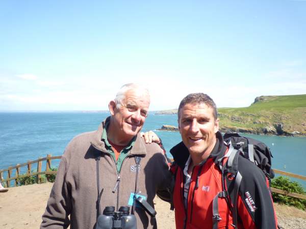 Bobby and Iolo Williams during BBC Springwatch