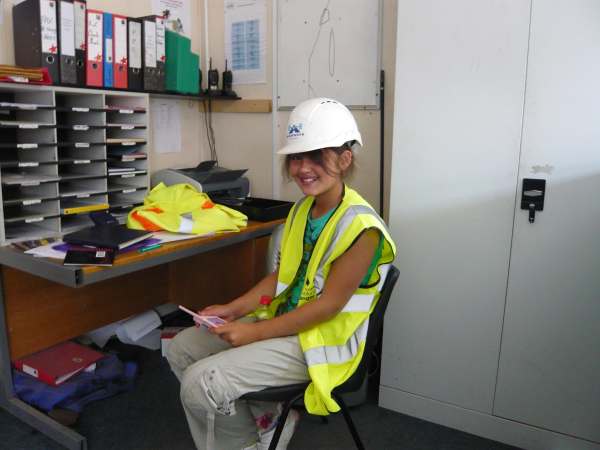 Jasmine at the Highways Agency depot.