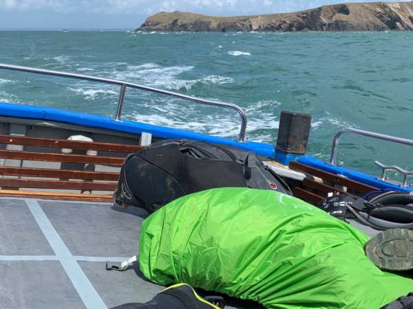 The roll on the Dale Princess crossing to Skokholm.