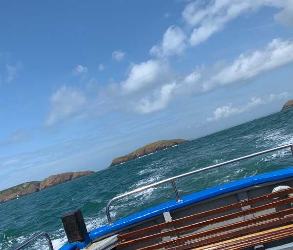 Photograph representing the very choppy sea around Jack Sound.