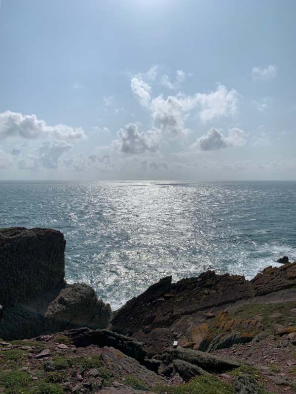 View across the sea from Skokholm.