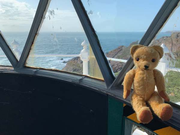 Eamonn admiring the view from Skokholm lighthouse.