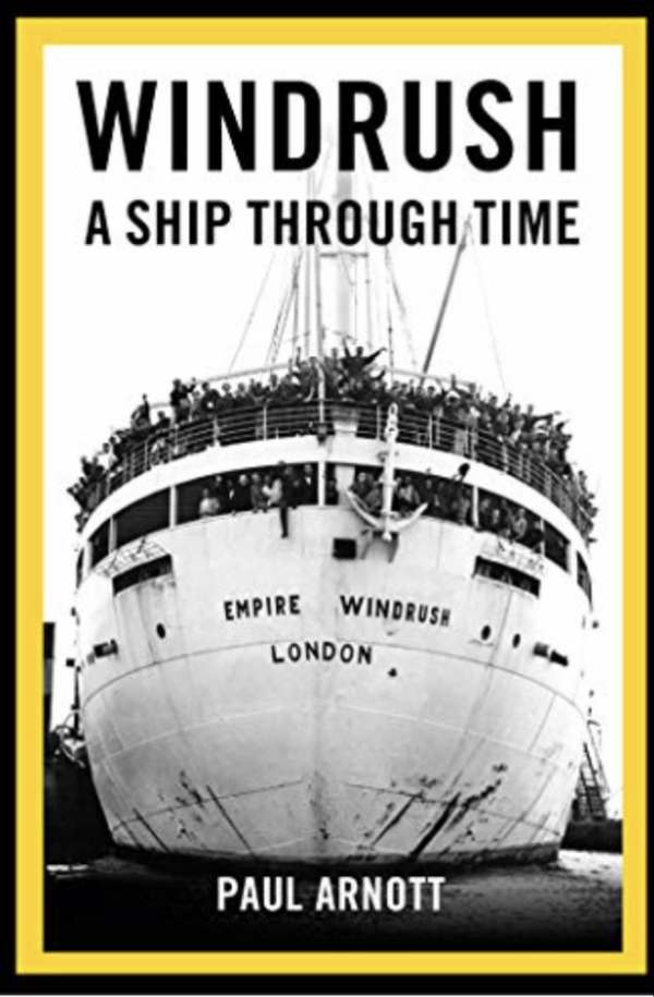 Book Cover; Windrush. A ship through time.