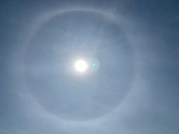 We even saw a "halo".