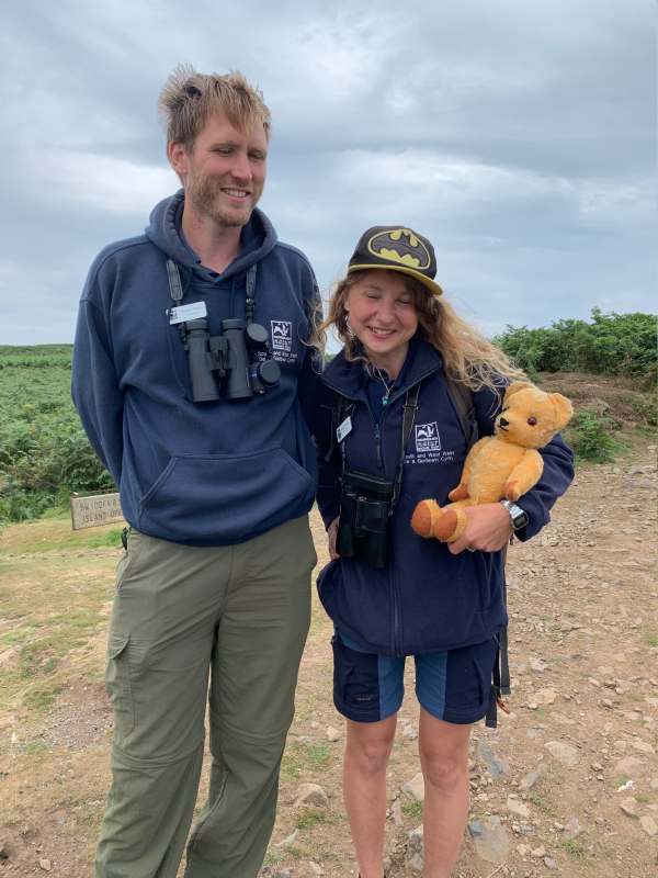 The new wardens of Skomer Island. Sylwia and Nathan.