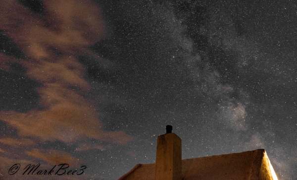 Lockley Cottage and the Milky Way to the right.