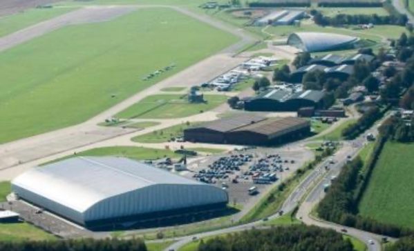 Aerial view of the Imperial War Museum, Duxford.