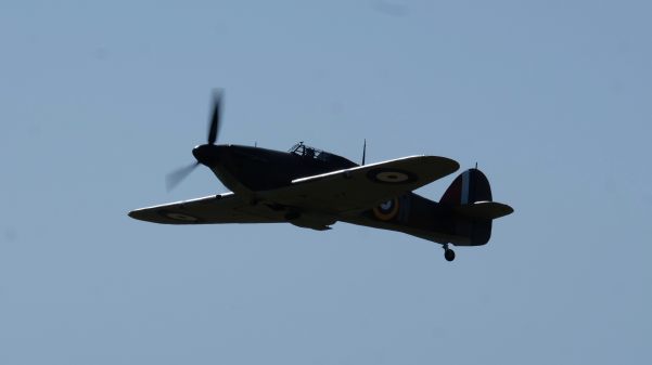 Hurricane flying at Duxford 2019.