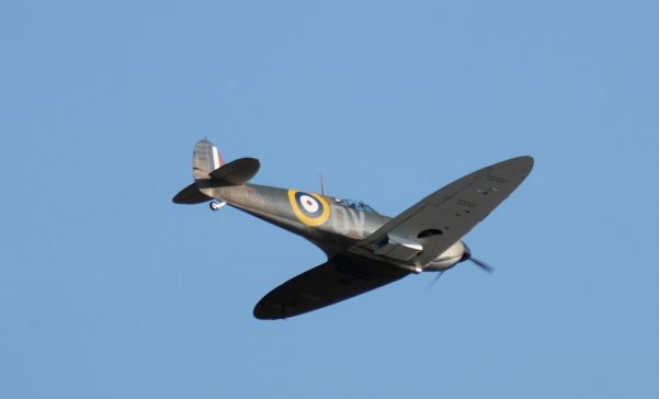 Spitfire flying at Duxford 2019.