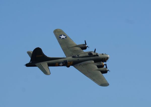 Sally B. Duxford’s most famous resident, Boeing B-17 bomber, at Duxford Airshow 2019.