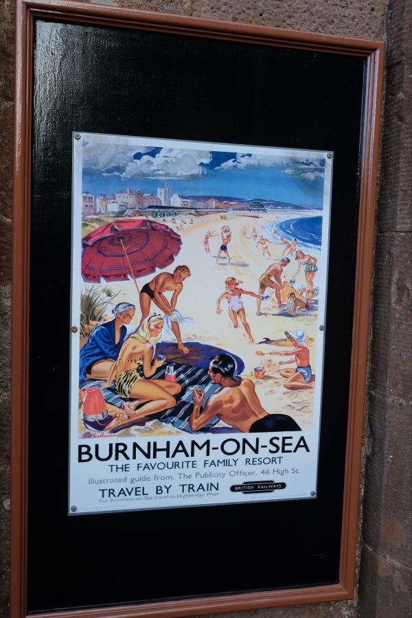 West Somerset Railway - Historic Poster for trains to Burnham-on-Sea.