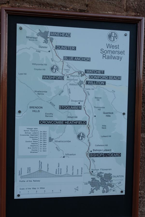 West Somerset Railway: A Map of the line and its stations.