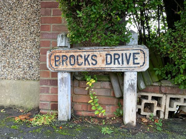 Road Sign: Brocks Drive.