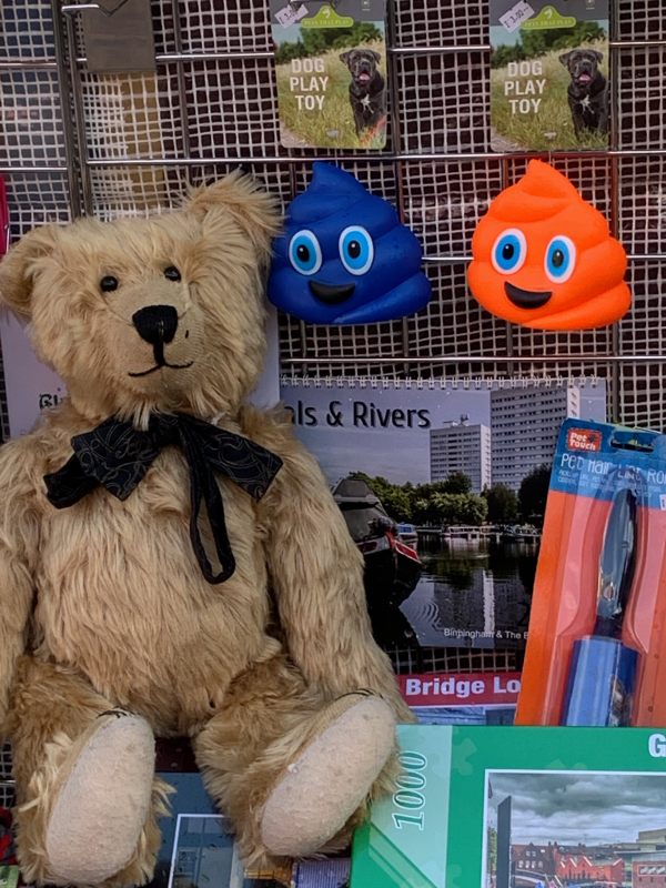 Bertie on "The Doggie Boat" stand at the Birmingham Floating 