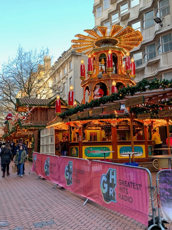 The German Market in New Street, Birmingham.