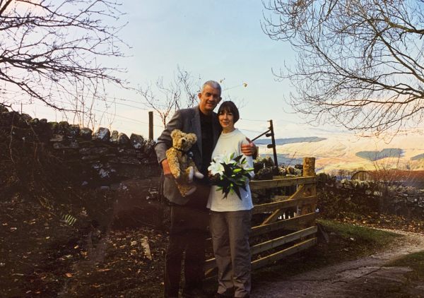 Bobby, Diddley on their wedding day with Bertie.