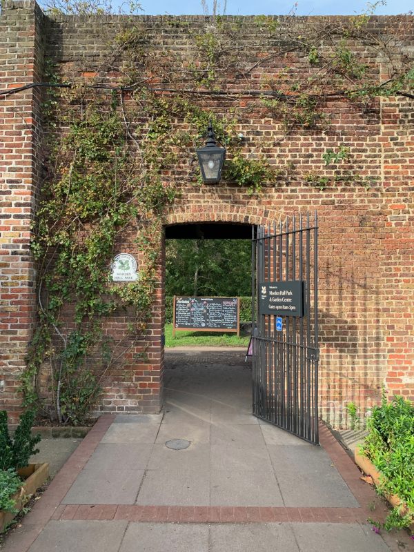 The archway between the Café and Morden Hall Park itself.