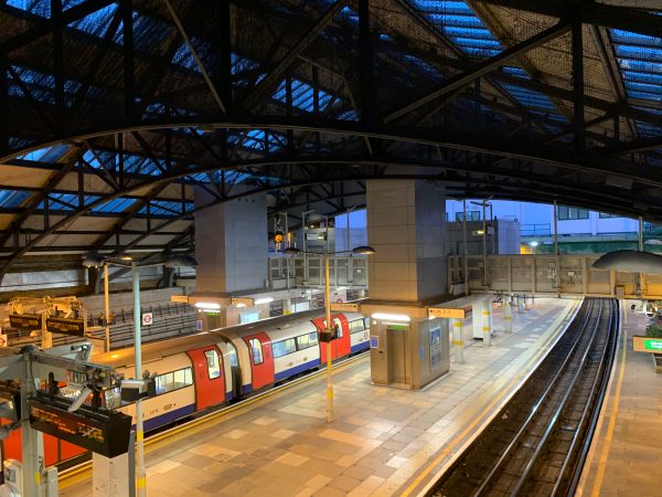 Interior and platforms of Morden Station.