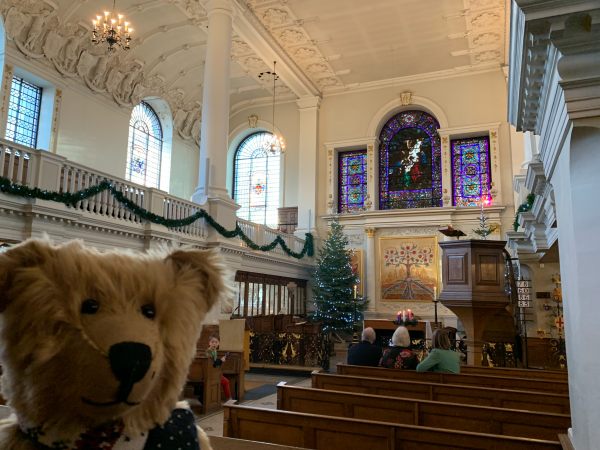 St Botolph without Aldgate at Christmas time.