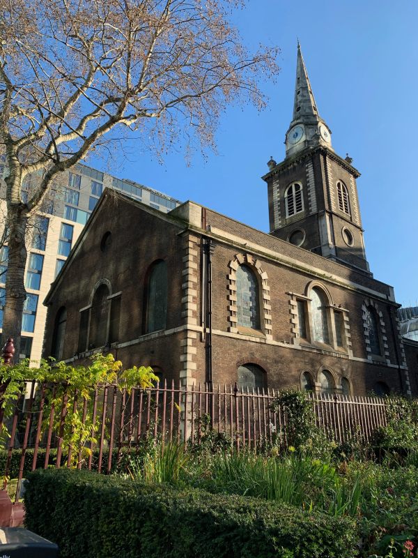 The garden of St Botolph without Aldgate.