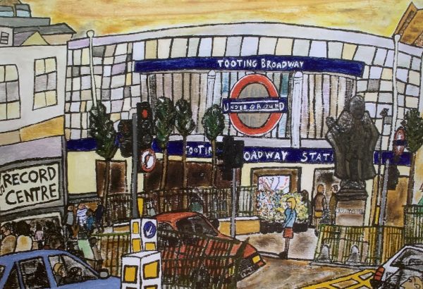 Drawing of Tooting Broadway station.