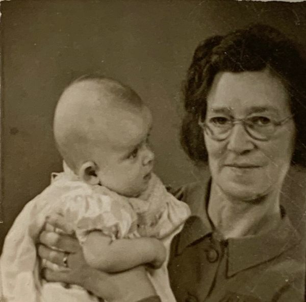 Bobby as a baby with his mother, Dolly.