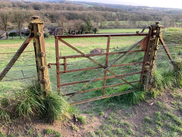 Cast iron gate still in use on the original 1860 fencing.