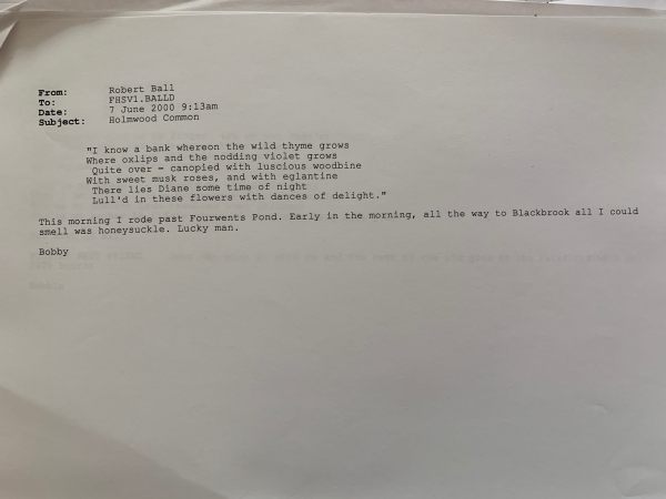 Copy of a memo sent by Bobby back in 2000.