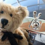 RR Challenge: Close up of Bertie in front of a Rolls-Royce car.